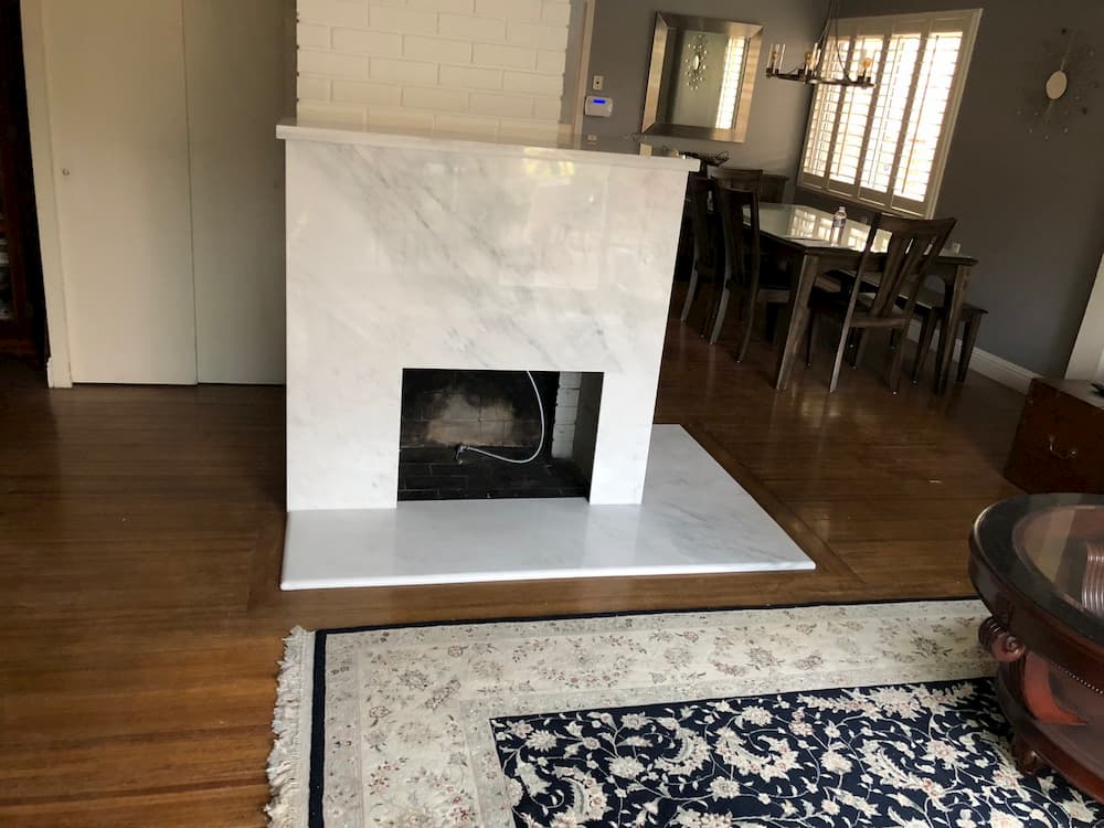 Crystal White Fireplace