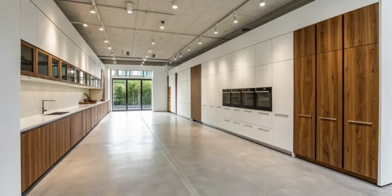 Modern kitchen with a mix of custom and semi-custom cabinets.